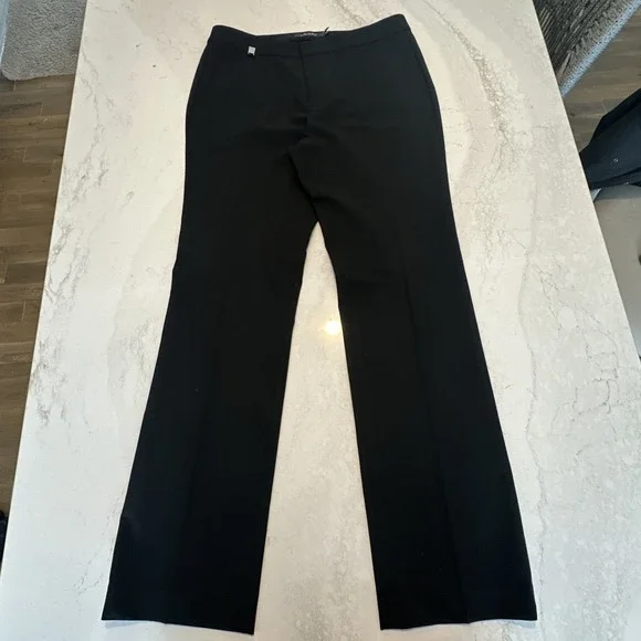 Ralph Lauren Women's Black Label Dress Pant Flat Front Pockets Solid Sz 10 - Picture 6 of 9